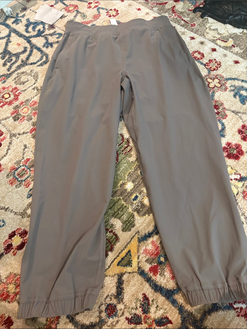lululemon athletica Taupe Pull-On Athletic Pants with Zippered Cuffs
